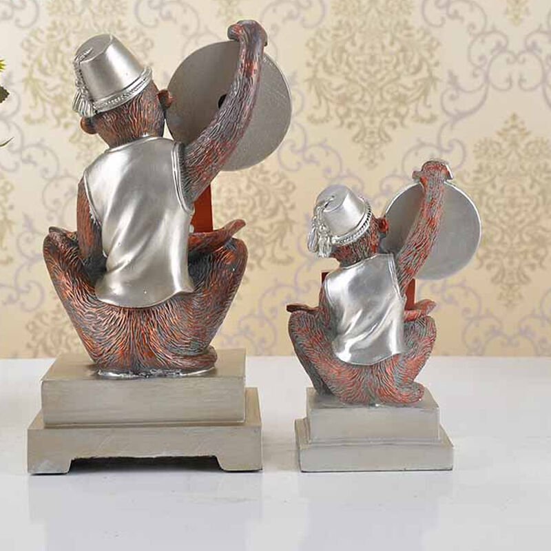 欧式风格猴子日历时钟创意摆件 时尚实用的结婚礼物与家居饰品