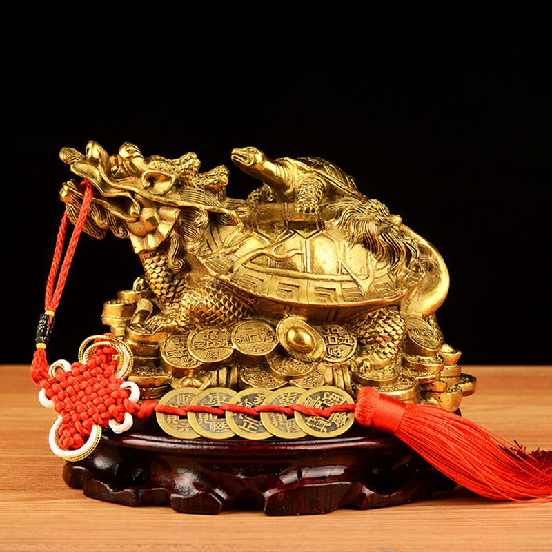 铜龙龟摆件 办公室风水与工艺礼品的完美融合